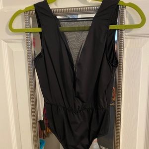 Victoria’s Secret deep V, mesh bodysuit